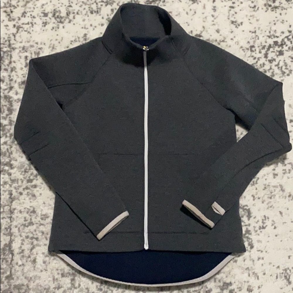 zella scuba compression zip up running workout jacket size‎ M EUC